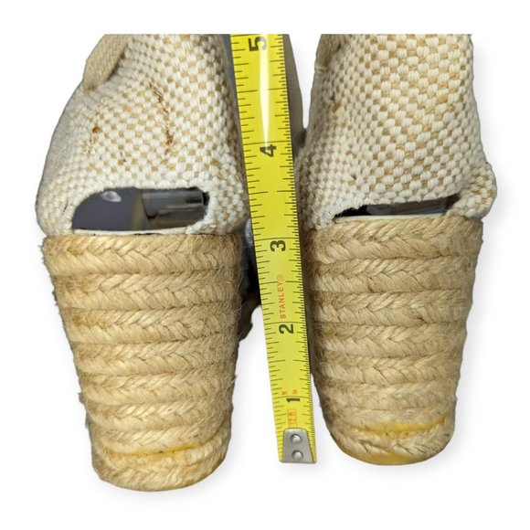 Andre Assous Striped Espadrille Wedges Size 7 - Picture 7 of 15